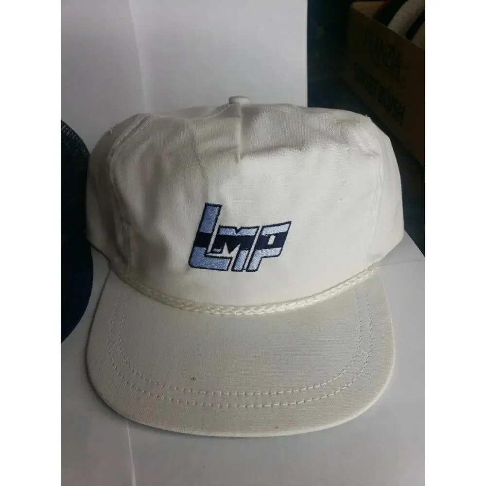 Lot Of 2 LMP Steel Wire Embroidered Logo Promo Hat Men's Strapback Baseball Cap